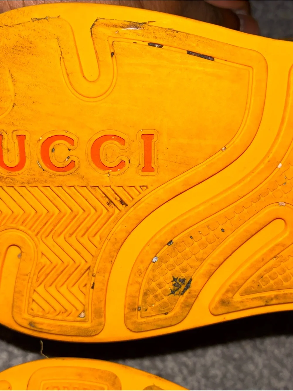 Gucci Gray, Pink & Brown Mixed-Media Sneakers